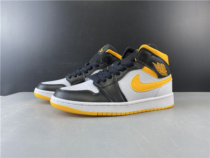 Jordan1 Mid white black yellow CV5276-107