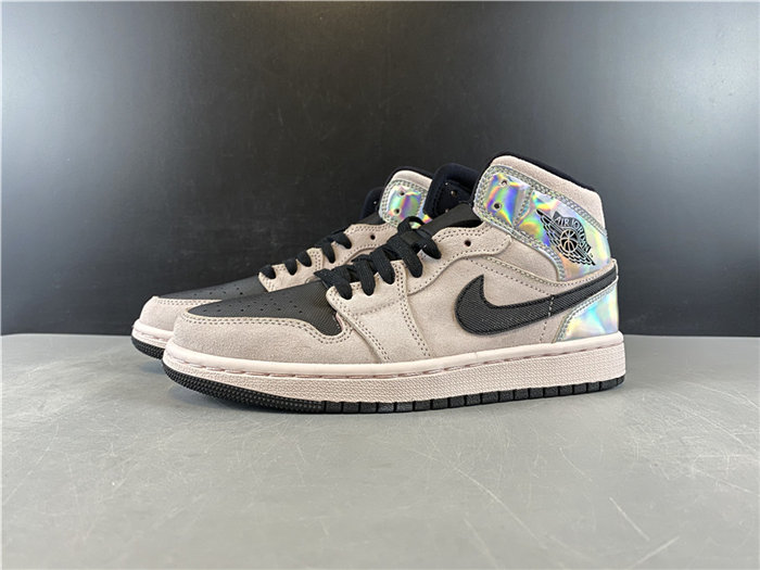 Jordan1 Mid Dirty Powder Iridescent BQ6472-602