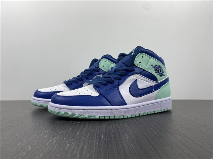 Jordan1 Mid Mystic Navy Mint Foam 554724-413