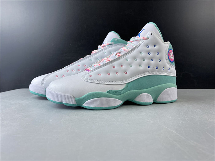 Jordan 13 Retro White Soar Green Pink 439358-100