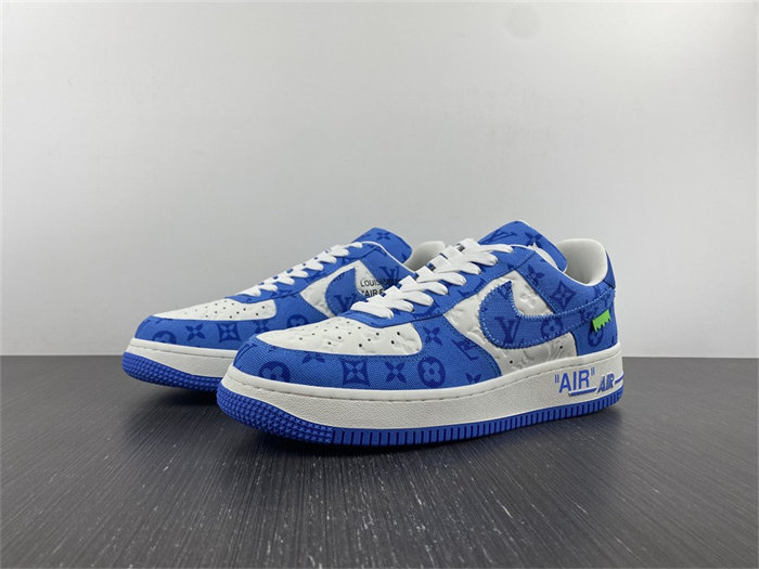 LV Nike Air Force 1 Low By Virgil Abloh White Royal