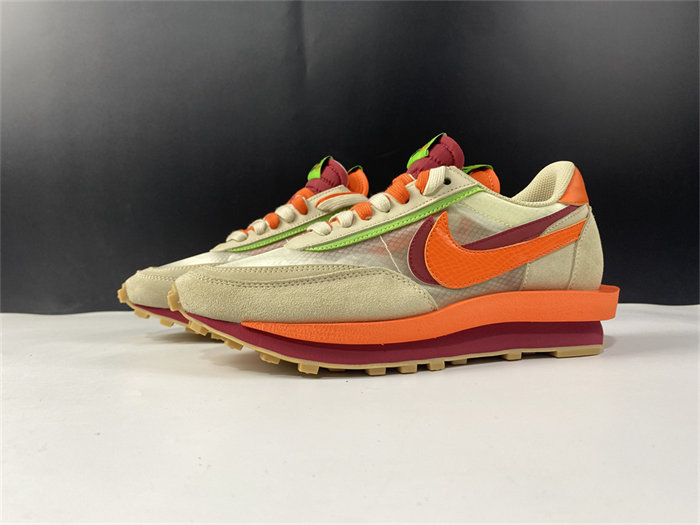 Nike LD Waffle sacai CLOT Kiss of Death Net Orange Blaze