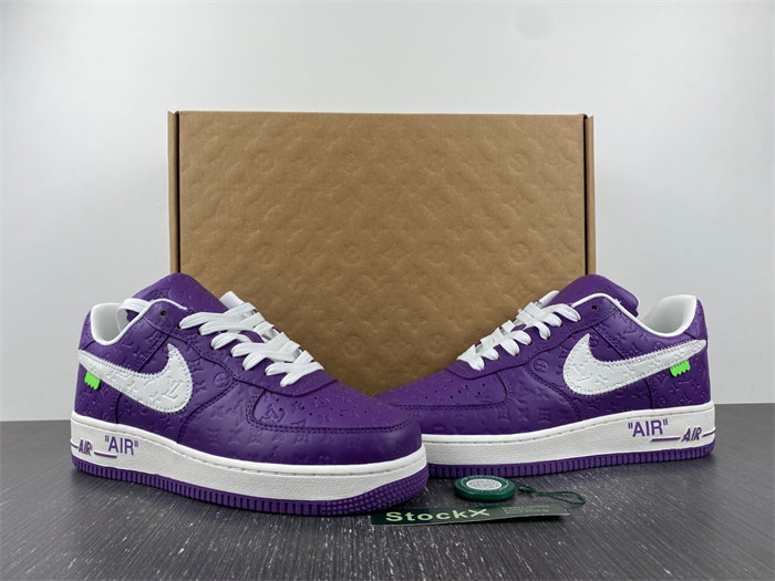 l**is V*t*n nike air force 1 low by purple white