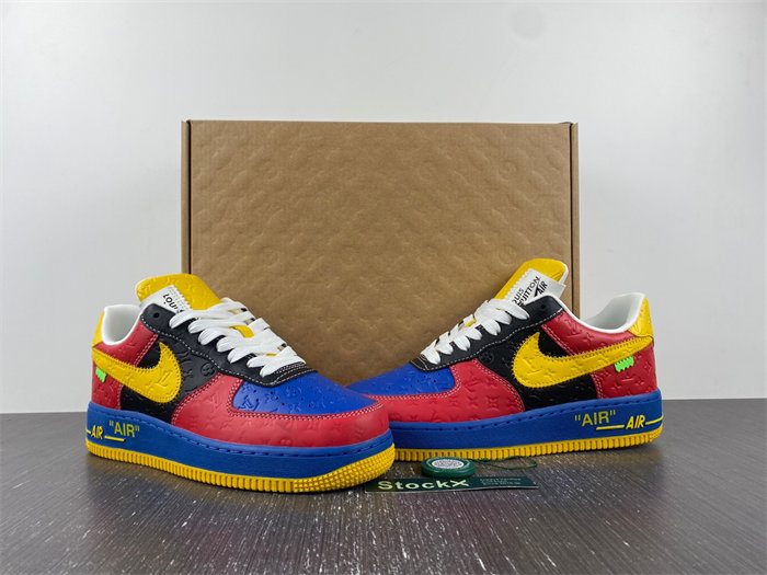 nike air force 1 l**is V*t*n red and yellow