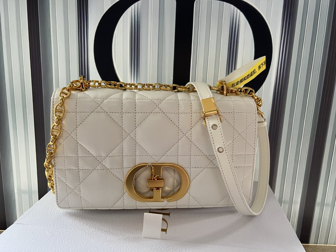 Dior Caro Grey/White ( 25.5x15x8cm)