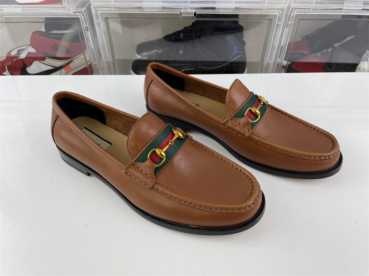 G*u*i brown loafer shoes