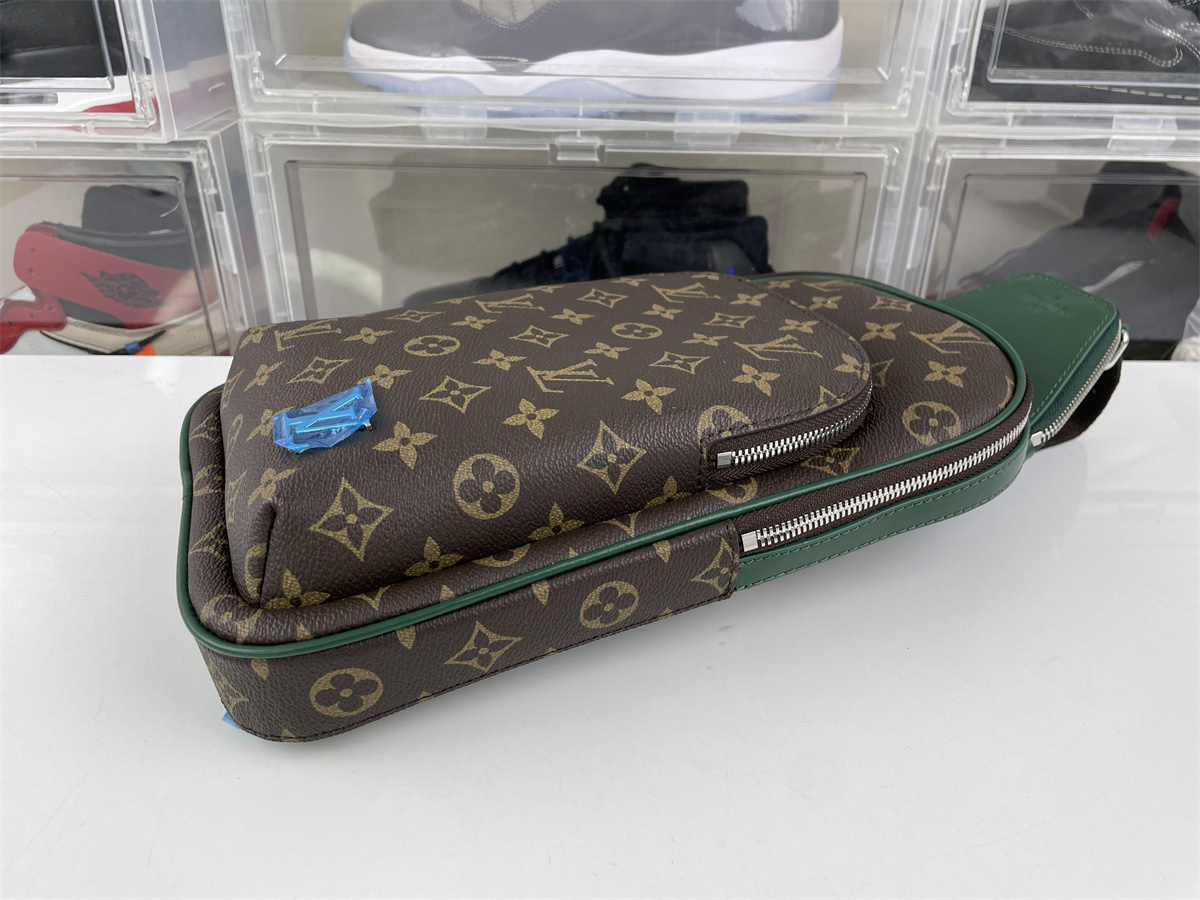 LV Avenue Brown Green Colormania mens bag (31 x 7 x 20cm)