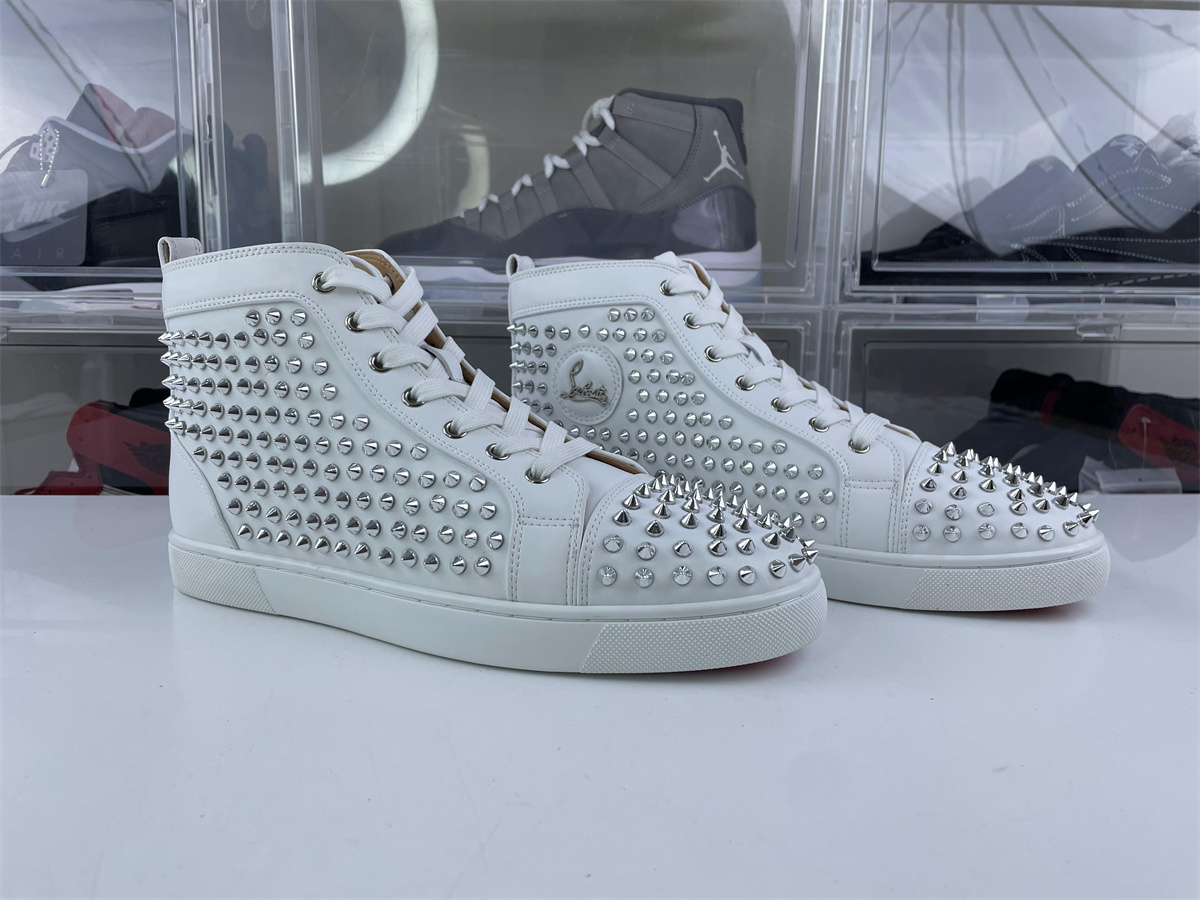 Christian Louboutin White with Red bottom