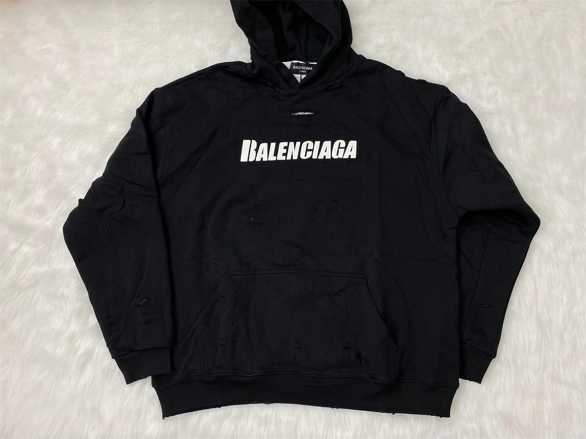 Balenciaga Broken Black Hoodie