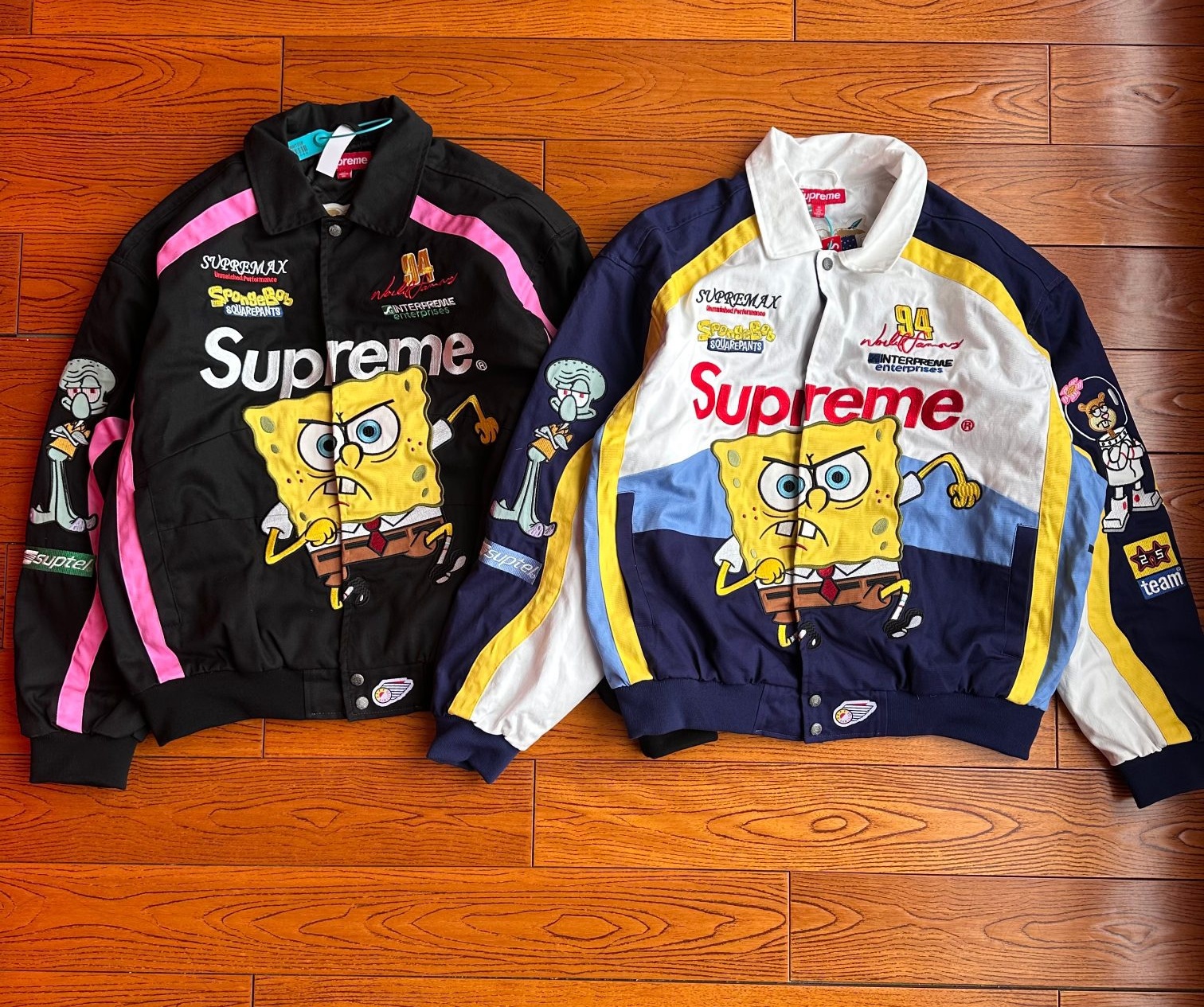 Supreme x SPONGEBOB Squarepants x Jeff Hamilton Black/ White color , (S-XL)