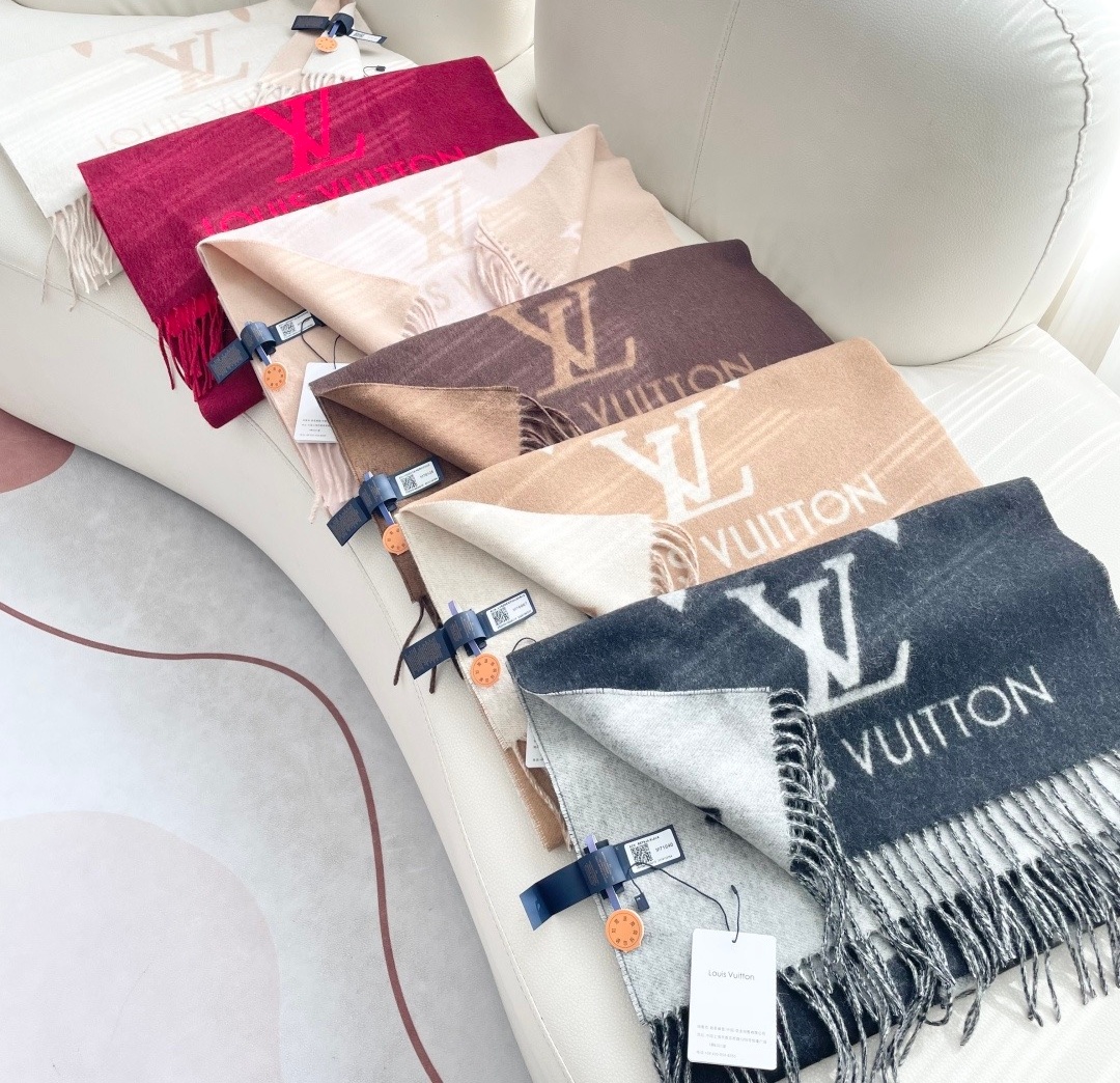 LV Louis Vuitton woolen material both sides scarf, (price for 1 pcs)