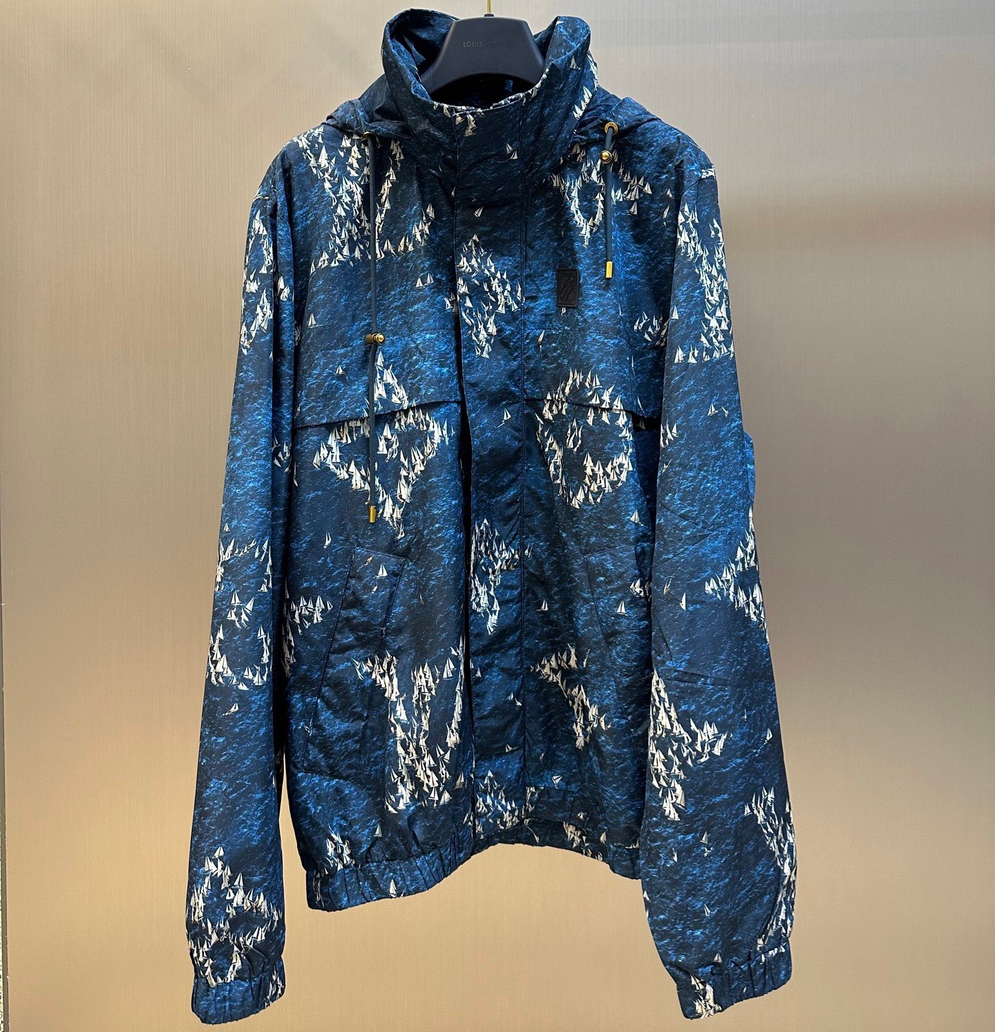 LV Louis Vuitton Blue Monogram Regatta Hoodie Jacket, (S- XL)