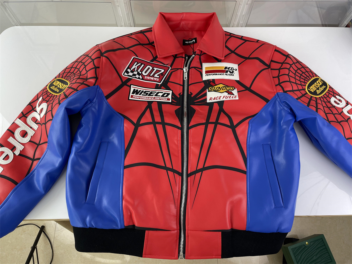 Supreme Red Blue Spiderman Jacket, ( S- XL )