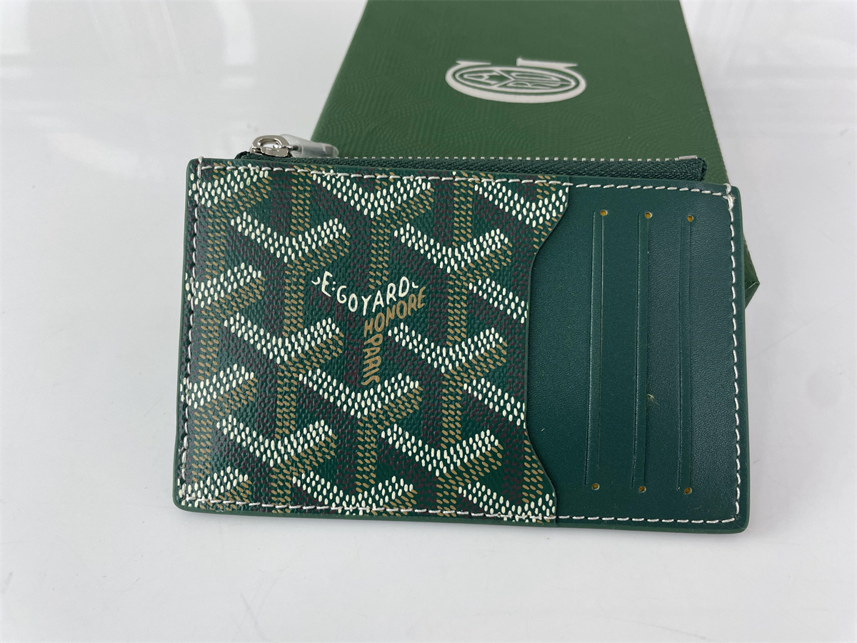 Goyard Green card & coin wallet