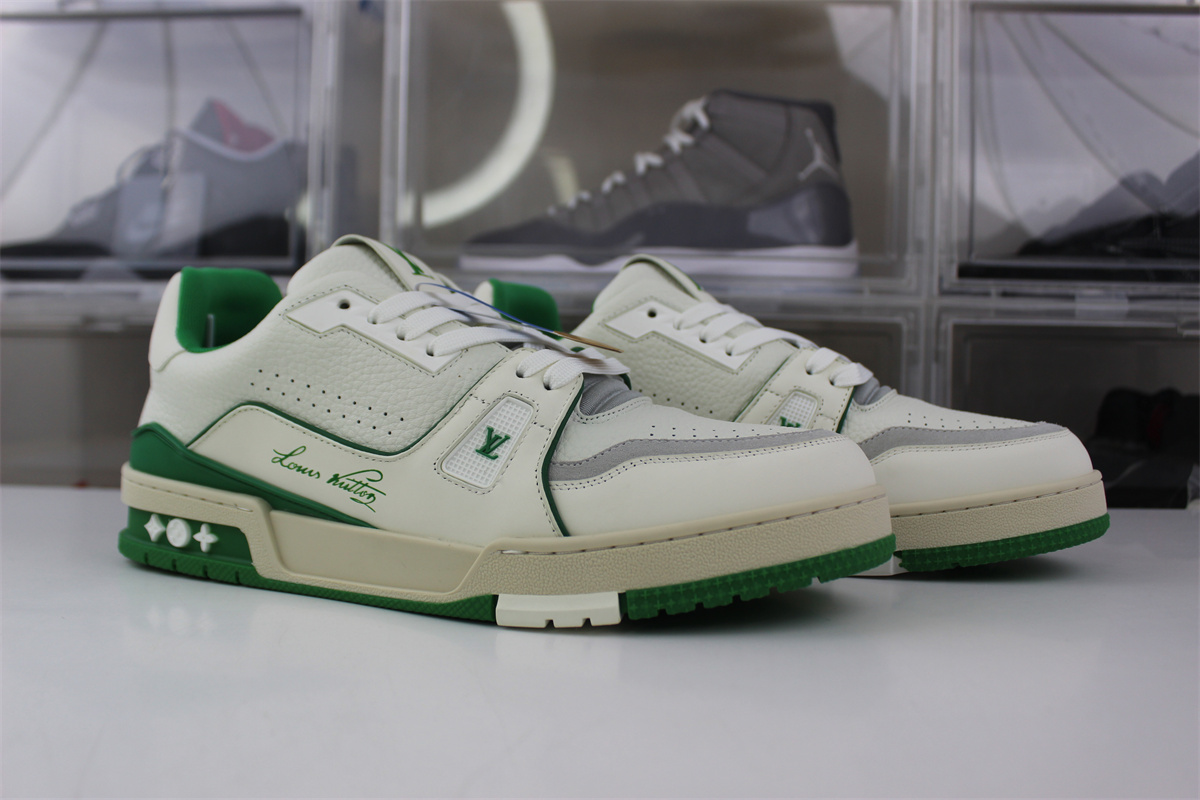 Louis Vuitton White Green ARCH Light Sneaker