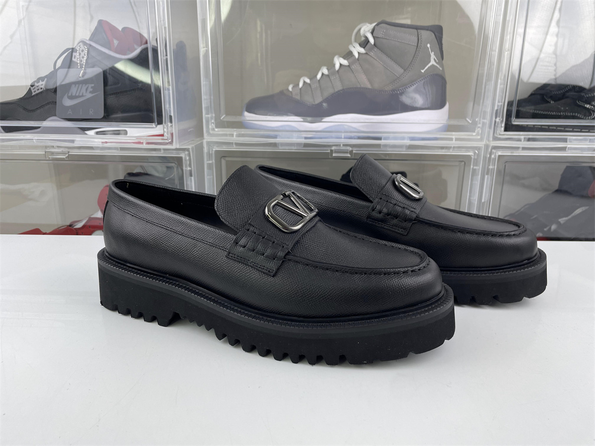 Valentino Black Mens Shoes