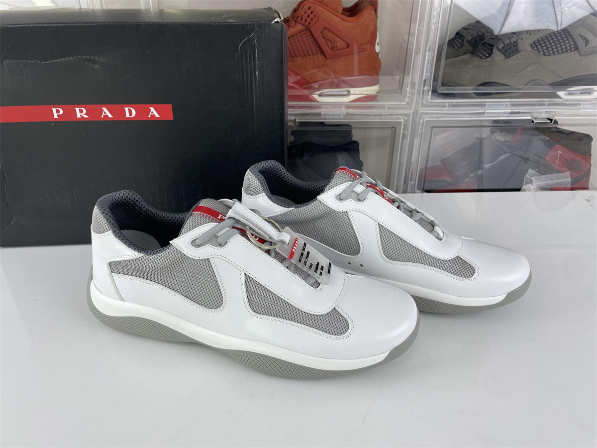 Prada America's Cup Full Matt White with Grey Mesh, (EU38-47)
