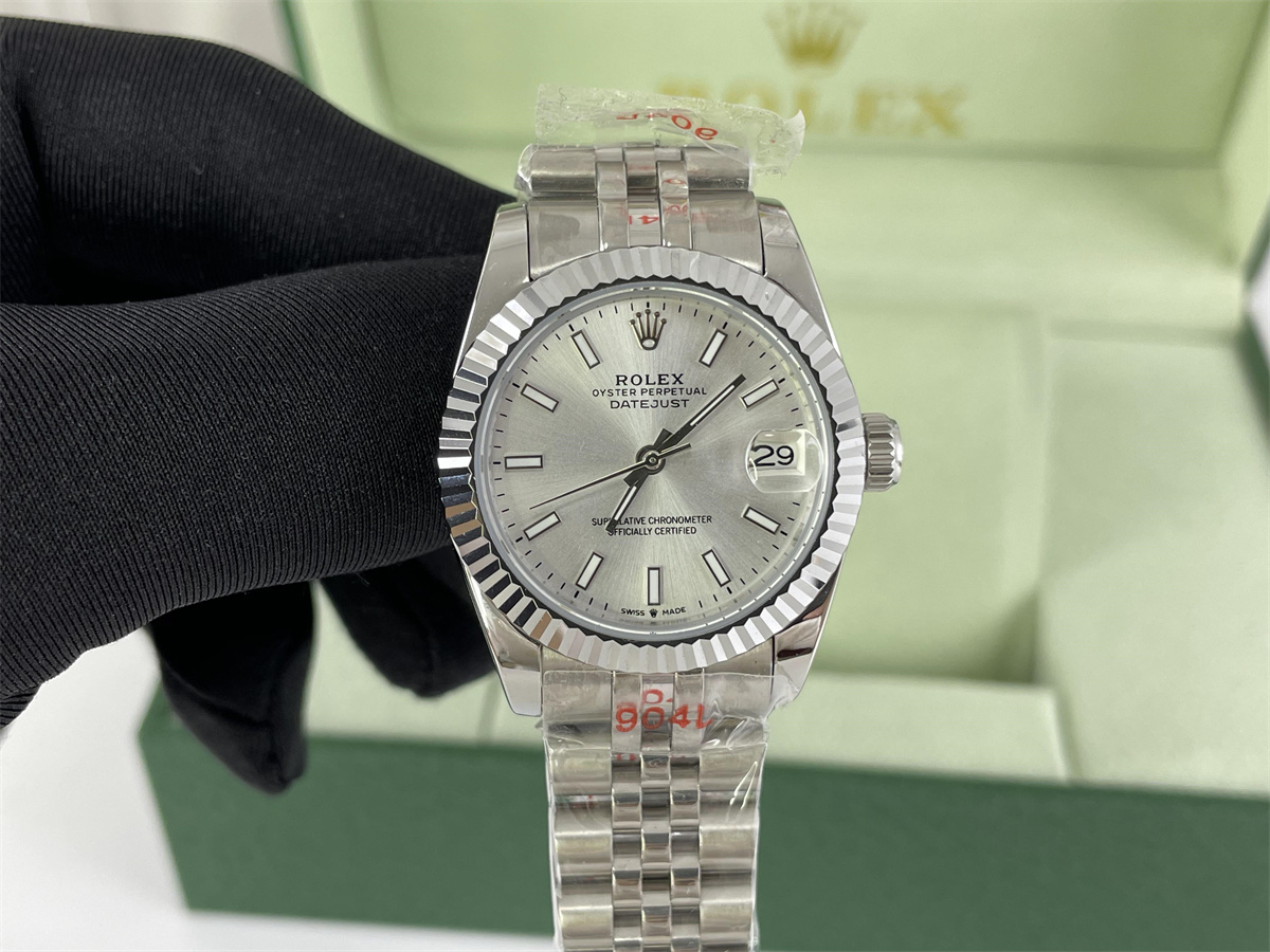 Rolex Lady DateJust Silver Machine watch, 31mm