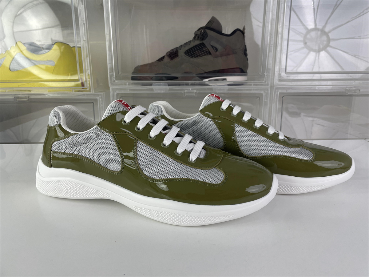 Prada America Cup Grass Green Bright leather
