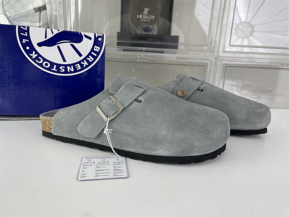Birkenstock Grey Color Suede Sandals