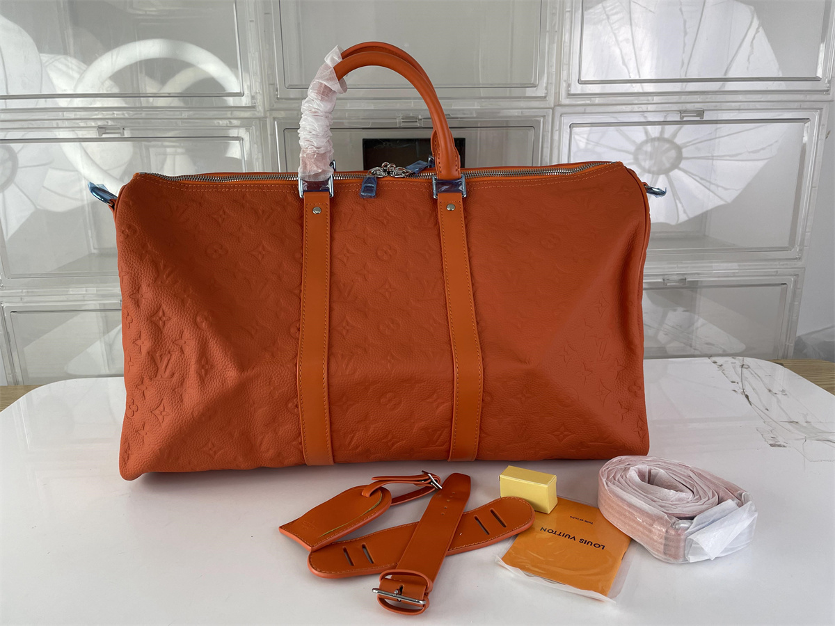 LV Louis Vuitton Orange Travelling Bag, (50 x 29 x 23cm)