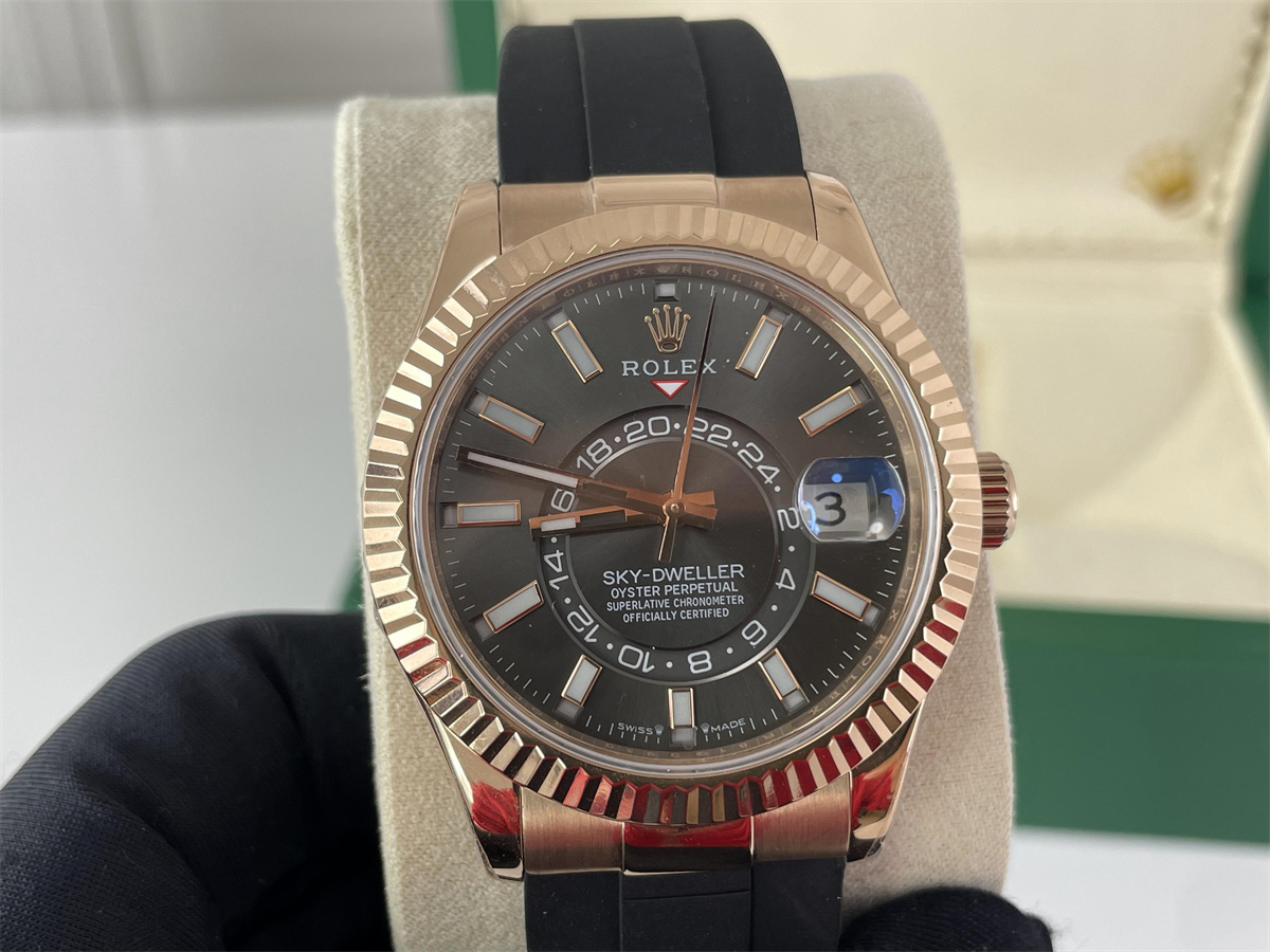 Rolex Sky-Dweller Brown Silver Swiss Automachine Watch (42mm)