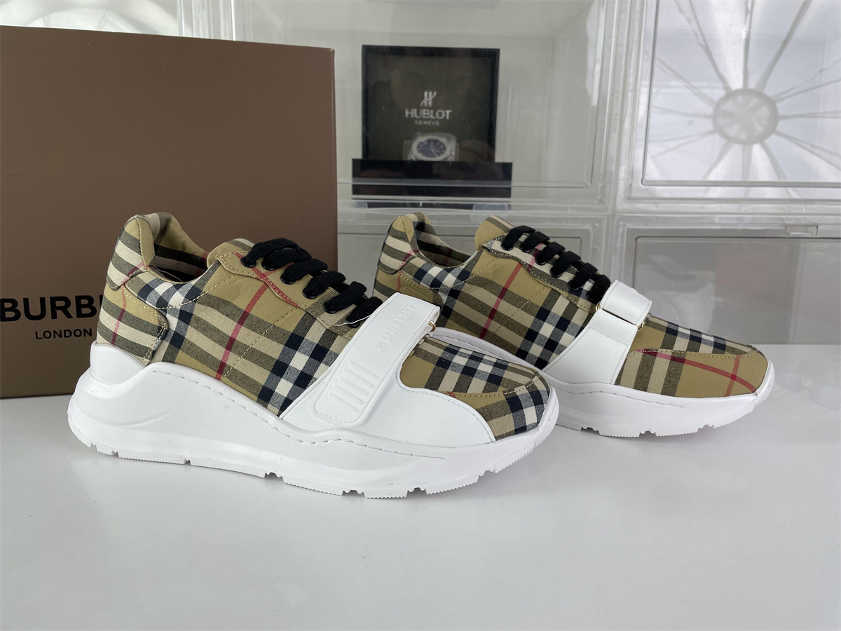 BURBERRY Brown White unisex style shoes, (EU35-45)