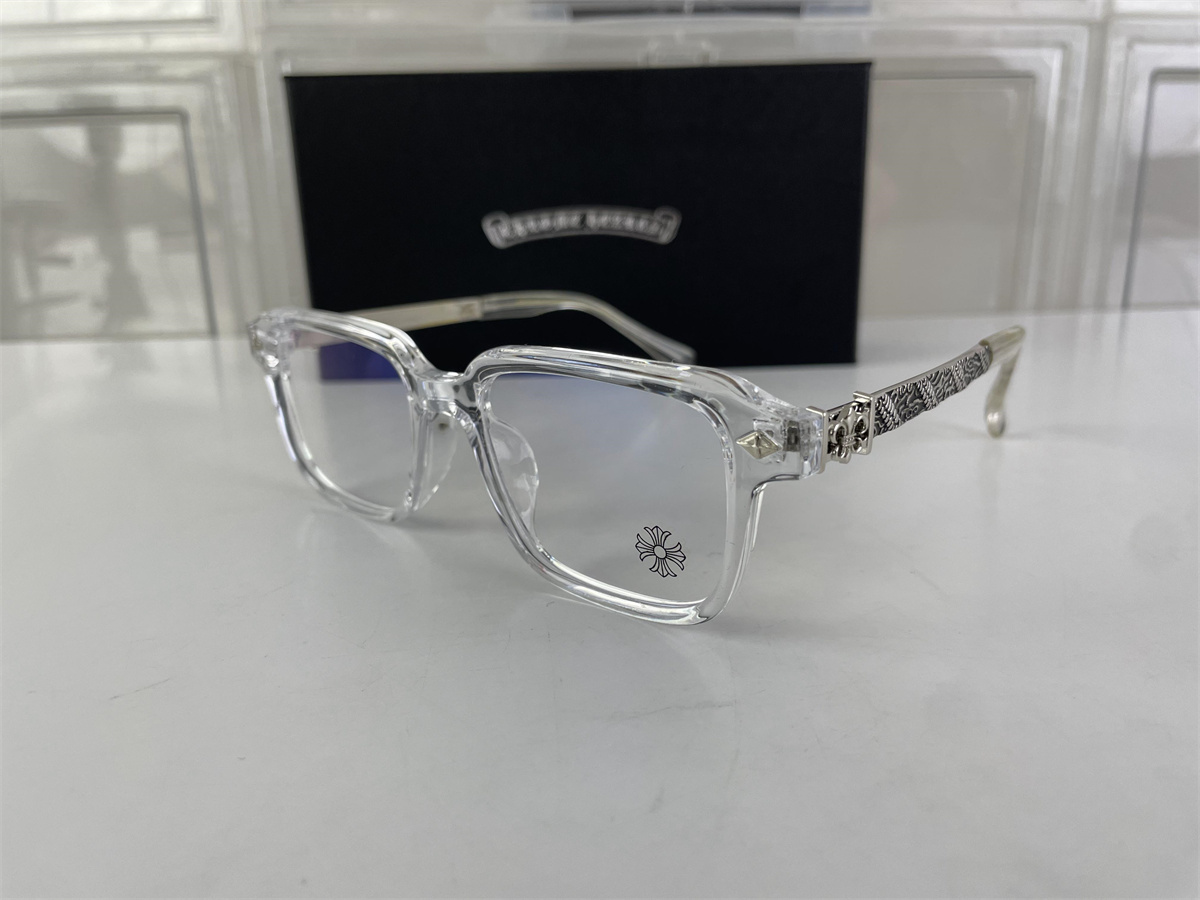 Chrome Heart Transparent Silver Sunglasses