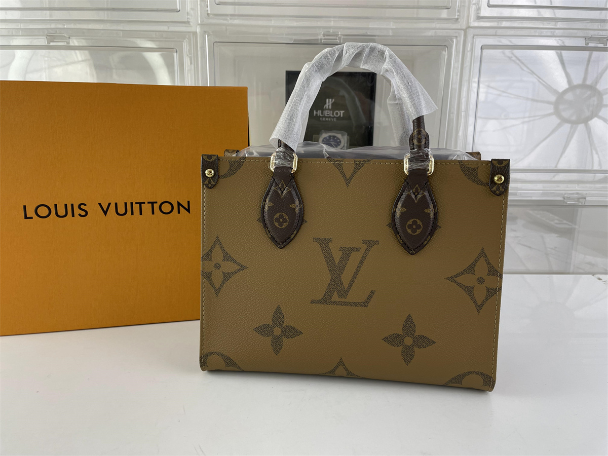 LV Black Brown Lady's handling bag, (25 x 19 x 11.5cm)