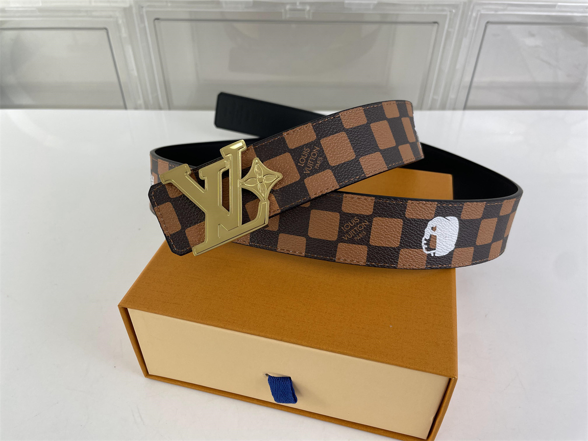 LV Brown color Gan series male Belt, (85-125cm)