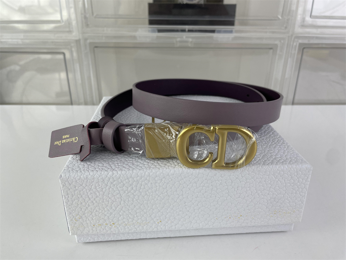 DIOR Light Purple Lady's Belt 2cm width, ( 75-100 cm length)