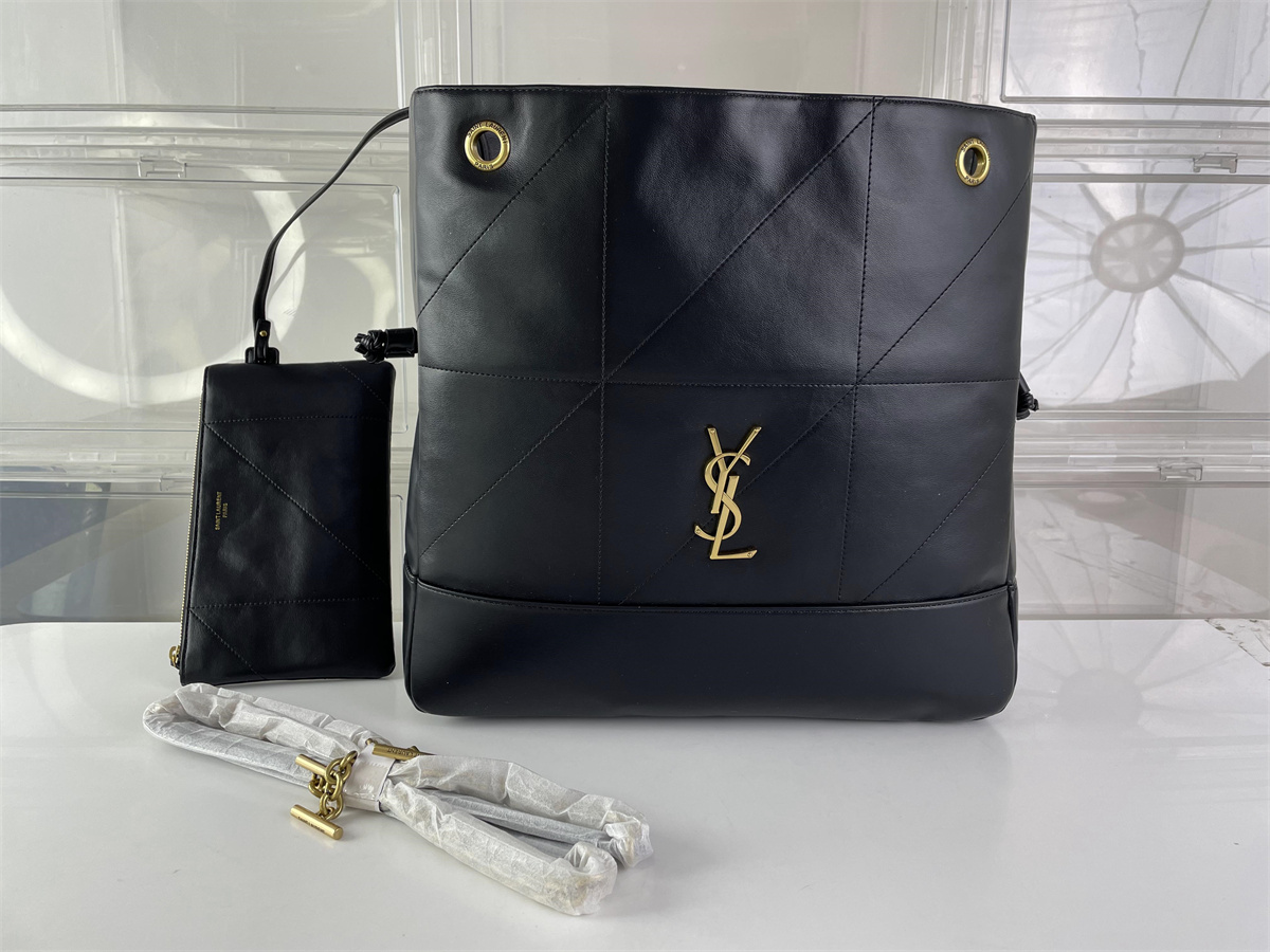 YSL Saint Laurent Large Chon Black bag, (27 x 29 x 11 cm)