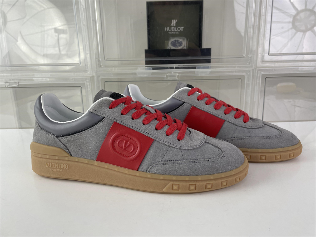Valentino Grey Red Dressing shoes, (EU38-46)