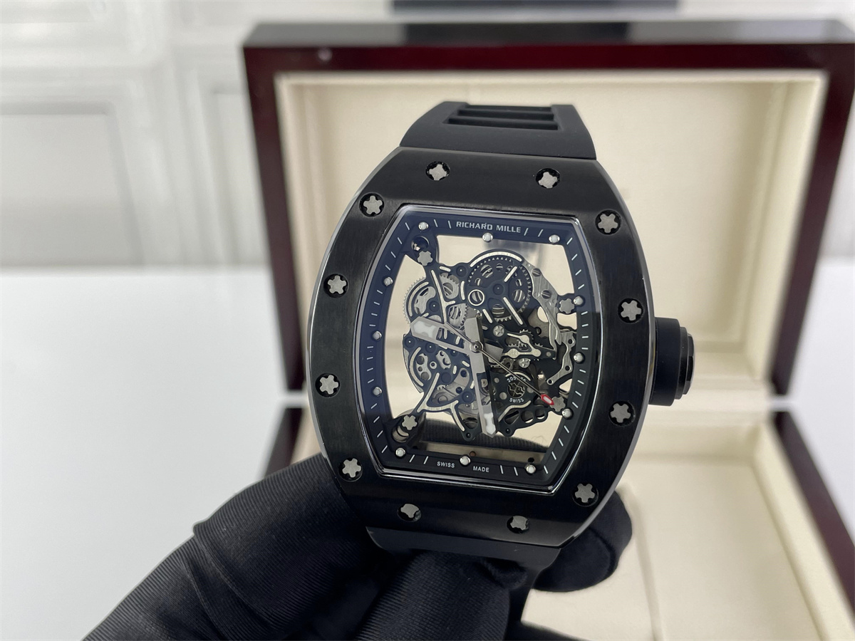 Richard Mille Black steel Auto-machine watch,