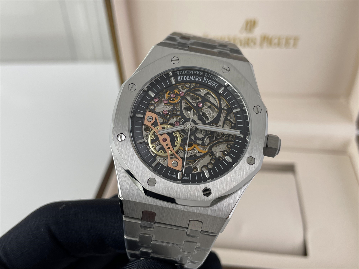AUDEMARS PIGUET Royal Oak Silver Black 15407 Calibre Automachine watch, 41mm