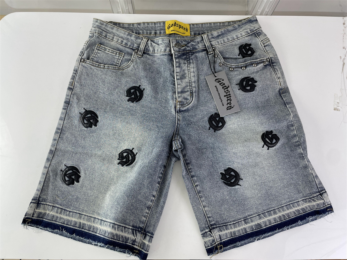 GodSpeed Grey color Male Jeans short pants, (S-XL)