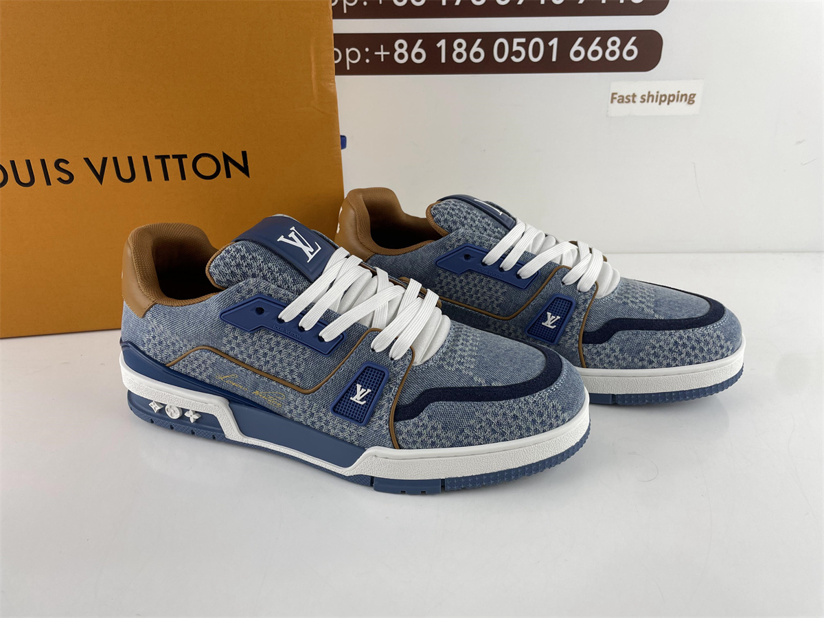 LV Louis Vuitton Blue Jeans Skate shoes, (EU38-46)