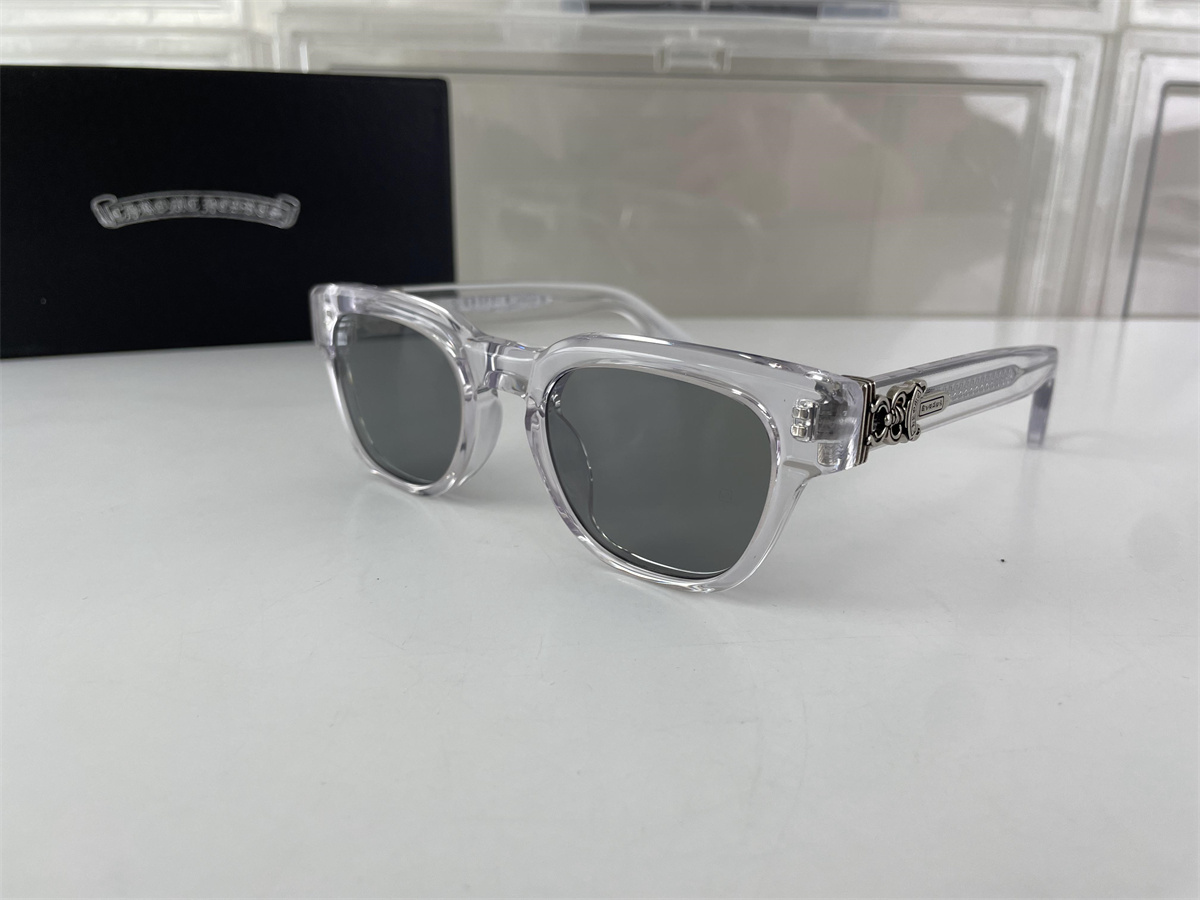 Chrome Heart White Transparent with Grey Sunglasses