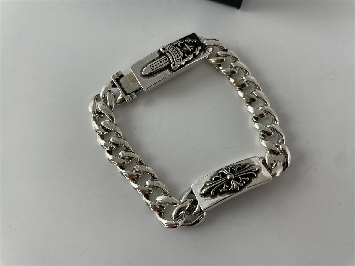 Chrome Heart Silver look Bracelet, 23cm