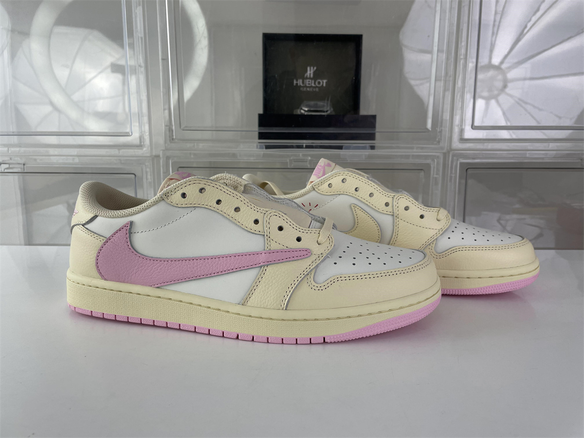 GOAT x Travis Scott x Air Jordan 1 Low OG Shy Pink