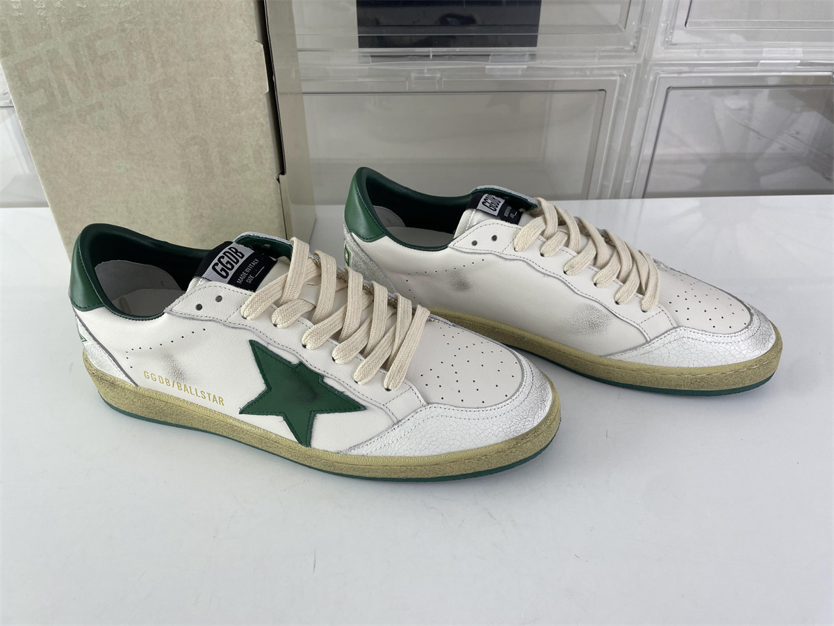 GOLDEN GOOSE White Green Old Designed Sneaker, (EU36-45)