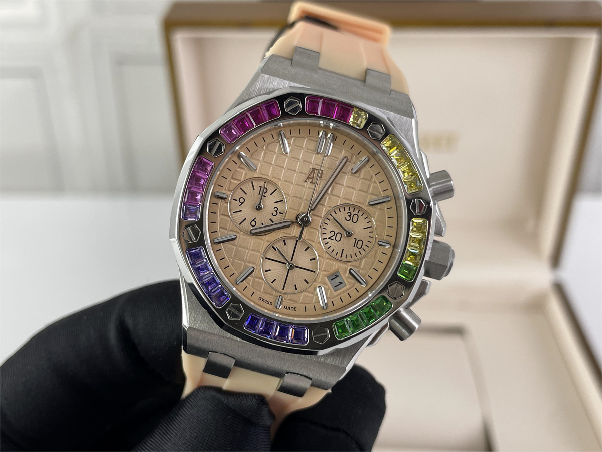 AP AUDEMARS PIGUET Silver with colors Cyrstals Quartz Watch