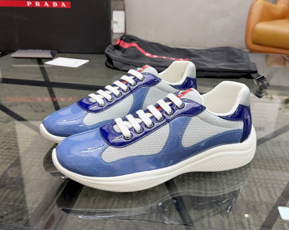 Prada America Cup Royal UNC colors combained sneaker