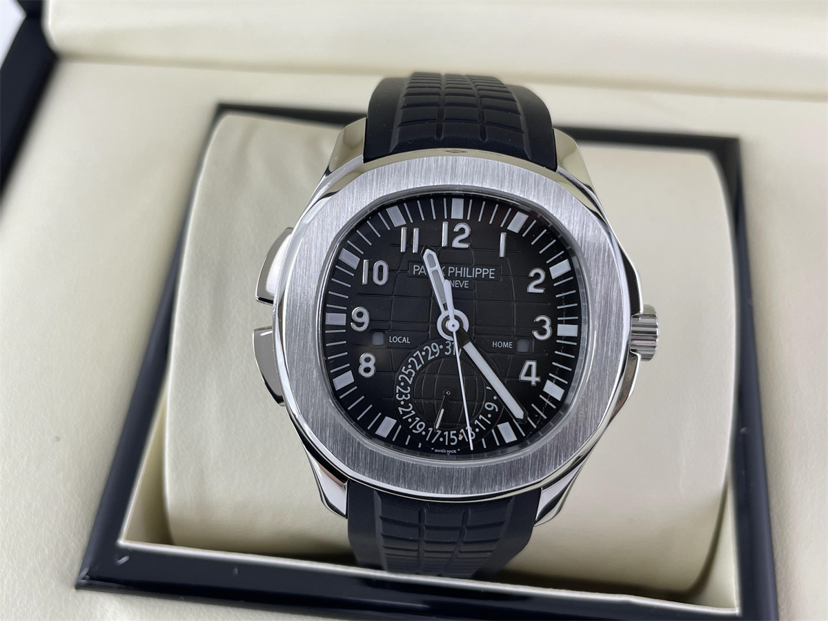 PATEK PHILIPPE Black Silver Grenade Swiss Machine Watch, 40.5mm