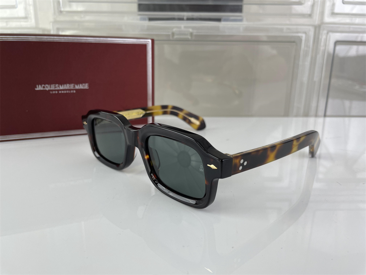 JACQUES MARIF MAGE Black Brown Leopard mark Sunglass