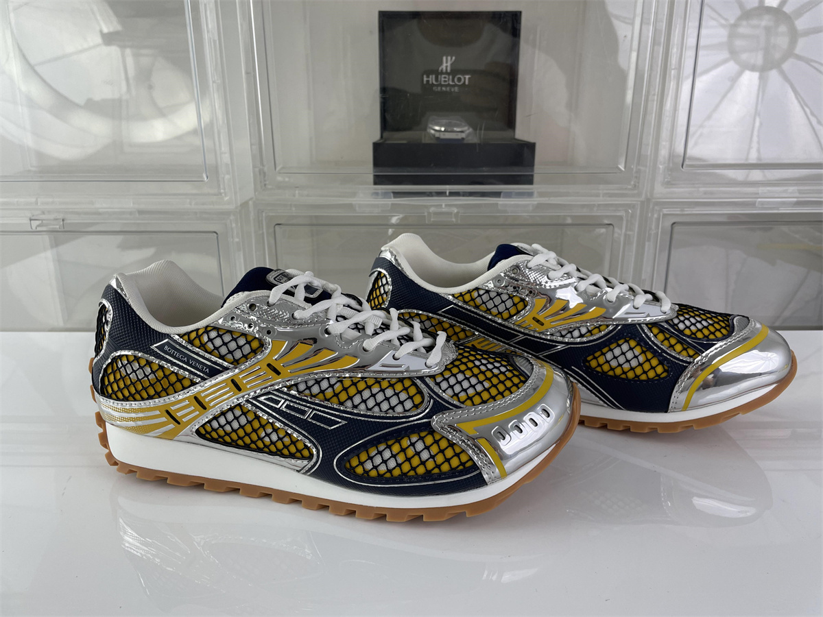BOTTEGA VENETA ORBIT SNEAKER Fabric Yellow Blue