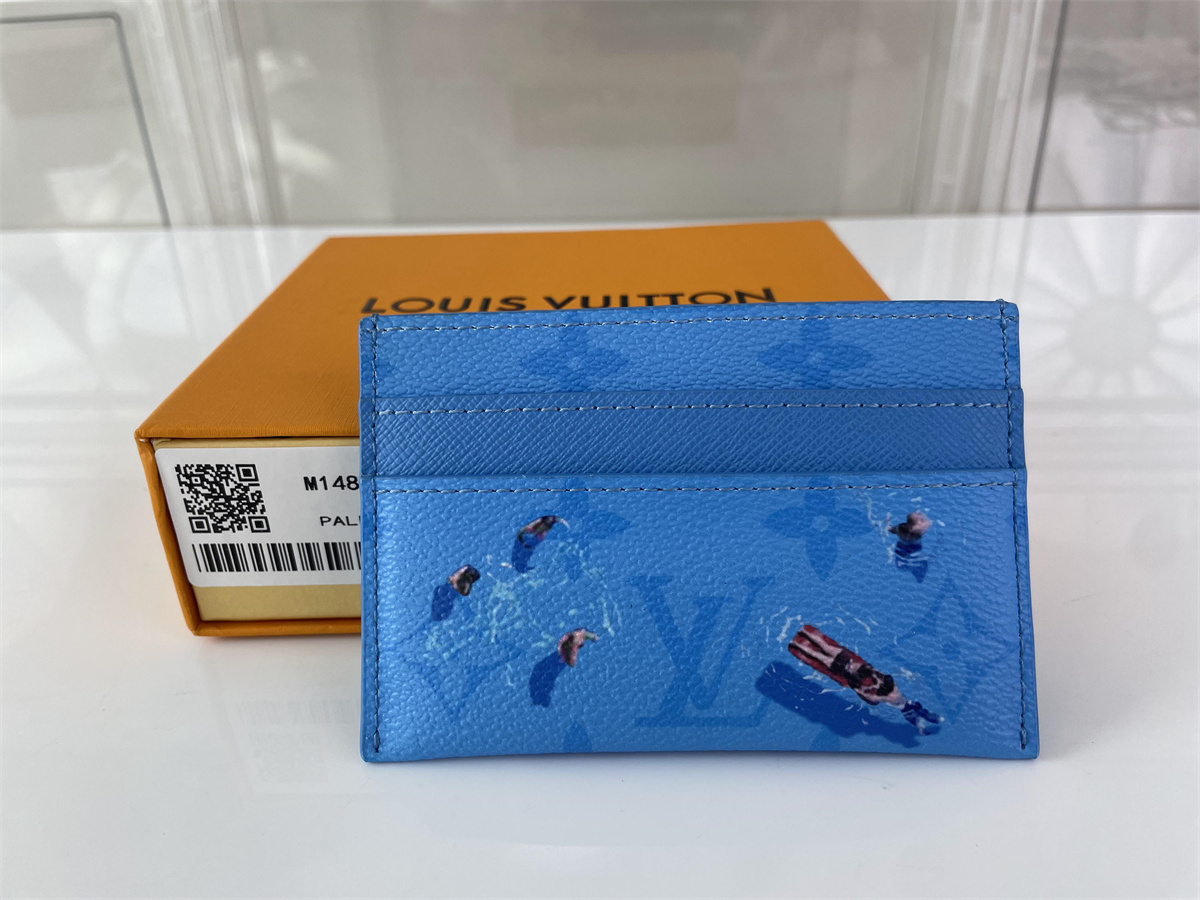 LV Louis Vuitton Blue swimming pool Wallet