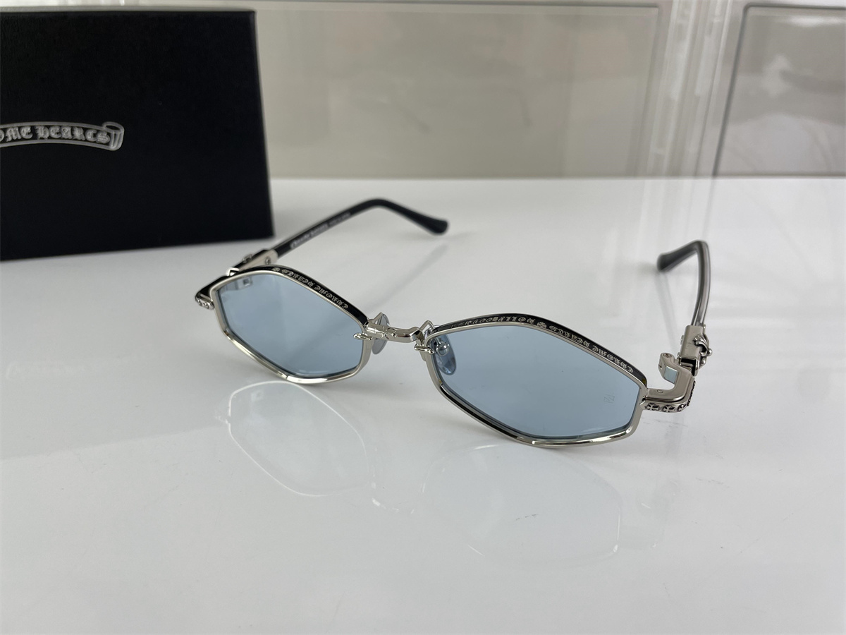 Chrome Heart Hexagon UNC Black Silver Sunglasses