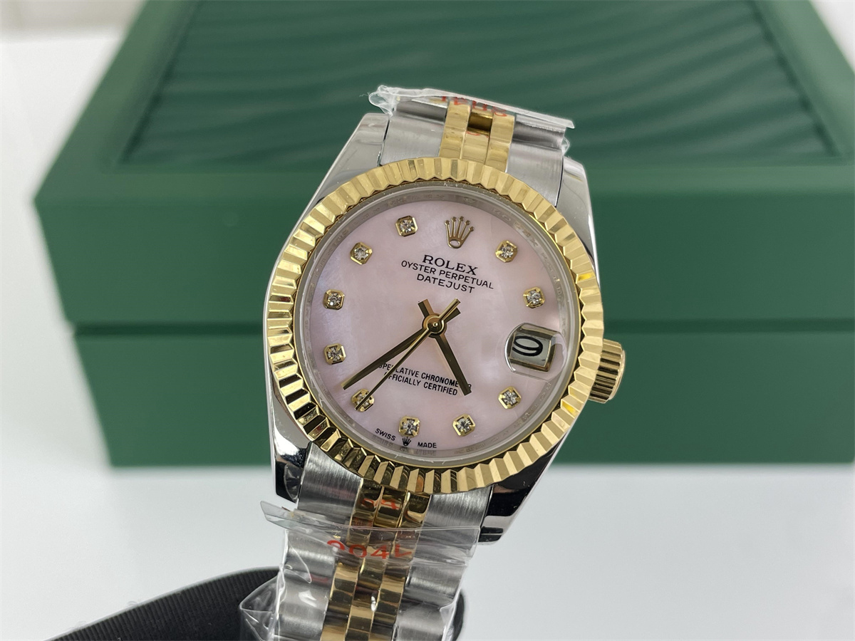 Rolex Lady DATEJUST Yellow Gold Pink face Automachine watch, 36mm