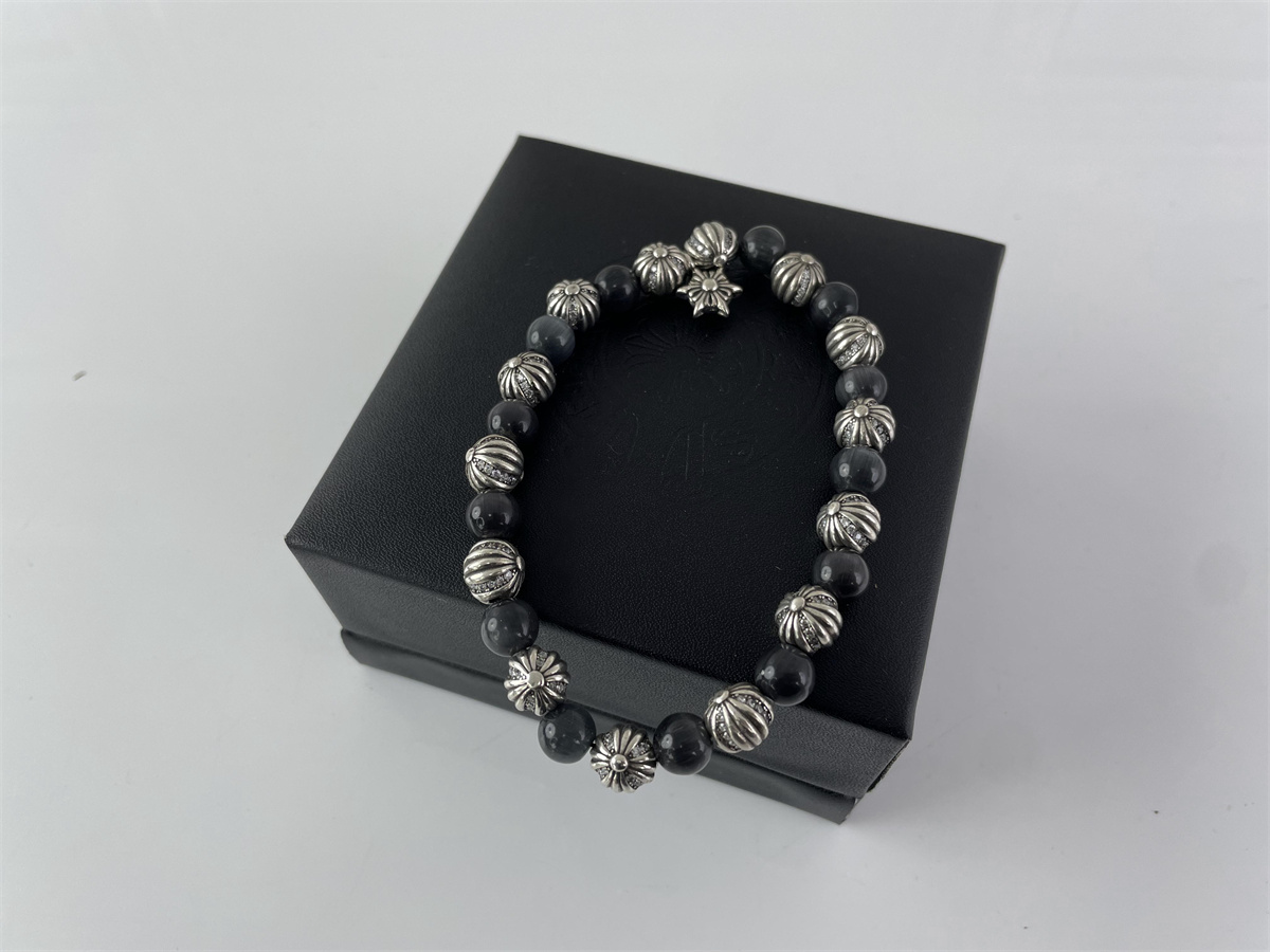 Chrome Heart Beads Chain bracelet, (18-24cm)